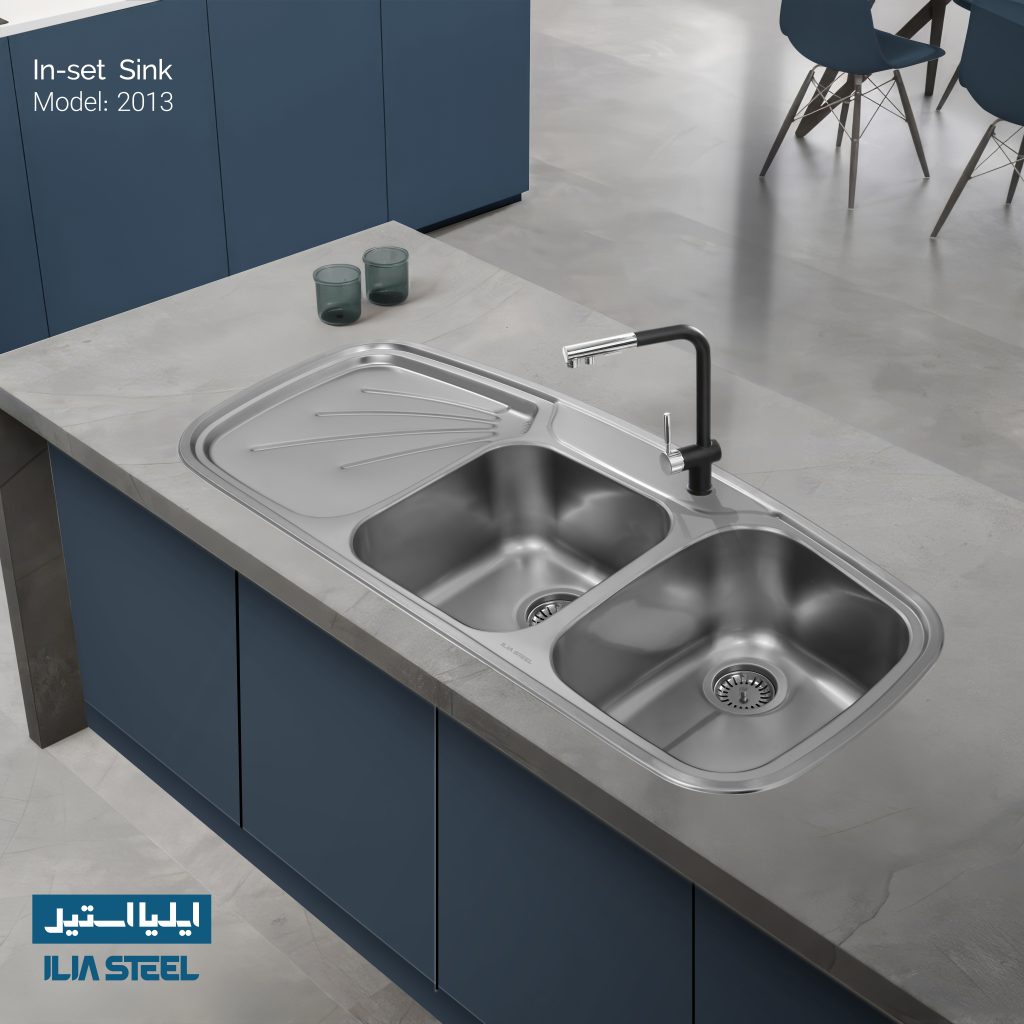 سینک ظرفشویی فانتزی توکار ایلیااستیل مدل 2013